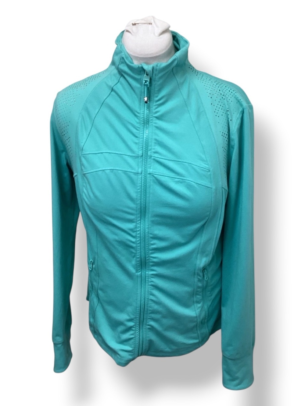 Tangerine Ladies Women’s Full Zip-Up Active Performance Jacket Aqua Mint XL